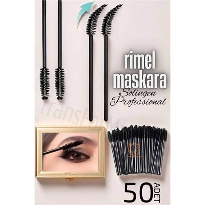 DKTT Rimel Maskara Fırçası Esnek 50 ADET Solingen