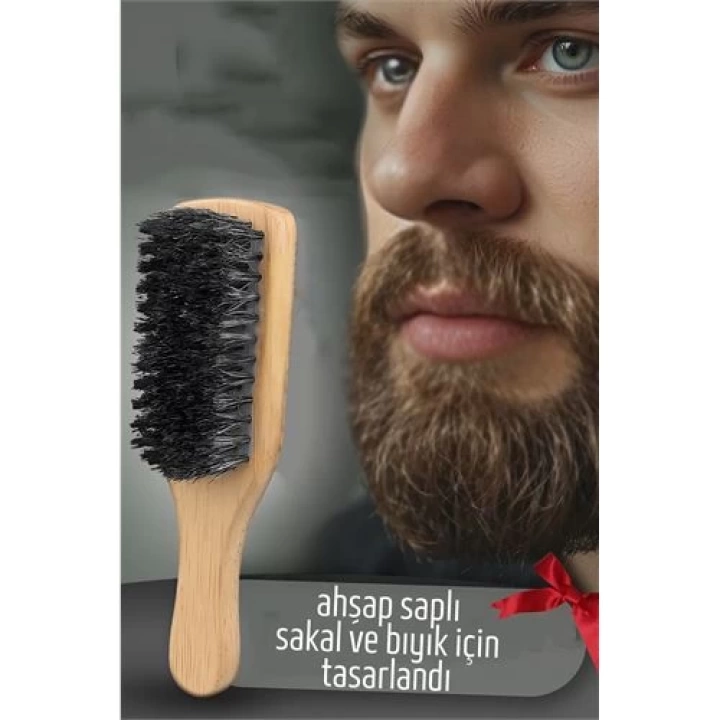 DKTT Sakal Tarama Fırçası Ahşap Saplı