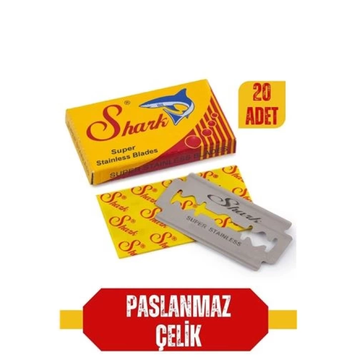 DKTT Shark 20 Adet Paslanmaz Çelik Tıraş Jileti