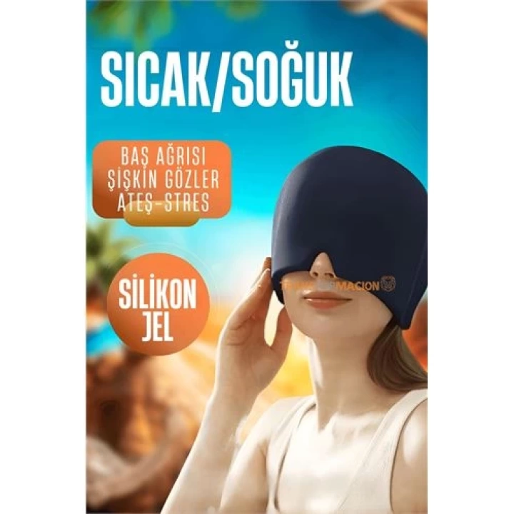 DKTT Sıcak Soğuk Jel Yüz Maskesi Baş Ağrısı Şişmiş Gözler Gerginlik Maskesi