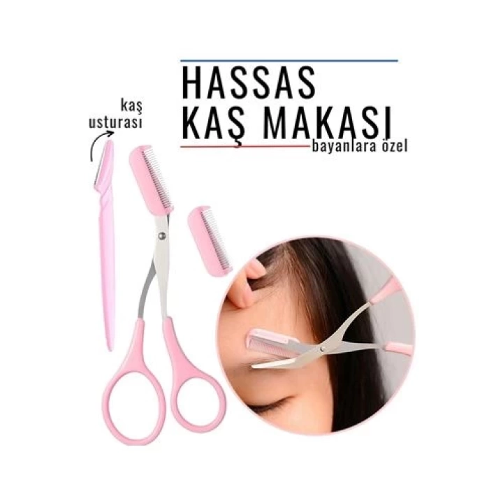 DKTT Taraklı Kaş Makası Kaş Düzeltme Bakım Makası 717451