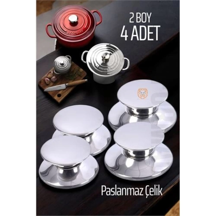 DKTT Tencere Tava Tepesi Tencere Tava Kapağı Tutucu 2 Boy 4 Adet