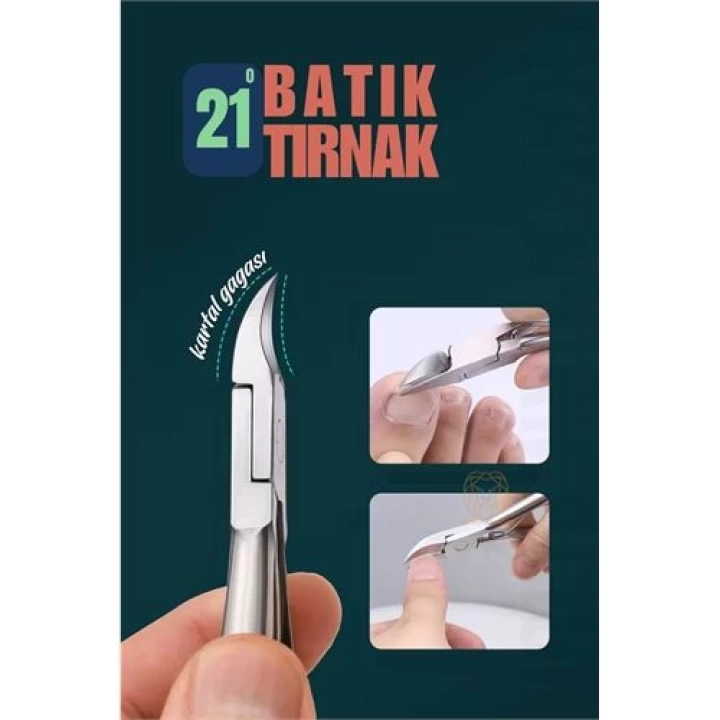 DKTT Tırnak Batık Makası Pedikür Makası Paslanmaz Çelik Profesyonel