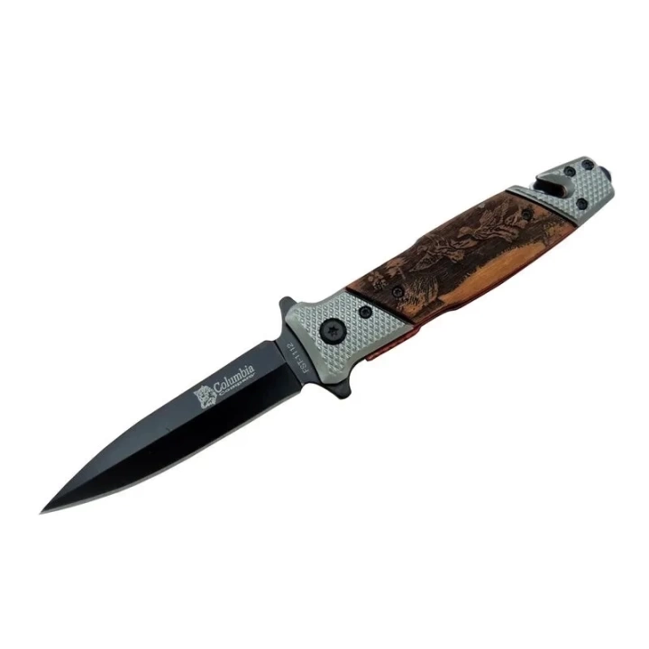 Fst 1112 Kurtarma Kamp Çakı 21 Cm - Yarı Otomatik, İp Kesmeli, Cam Perçinli