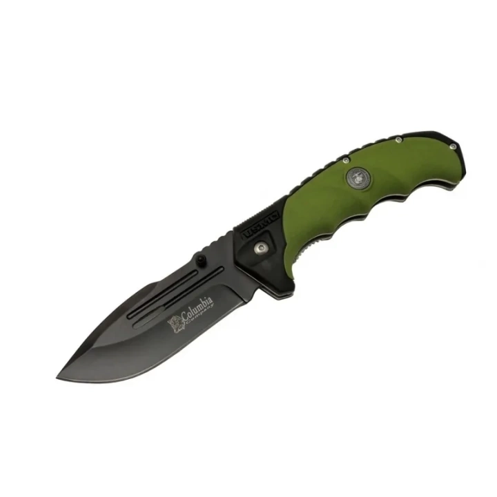 Fst4008-b Oluklu Siyah Kamp Çakı 22 Cm - Otomatik