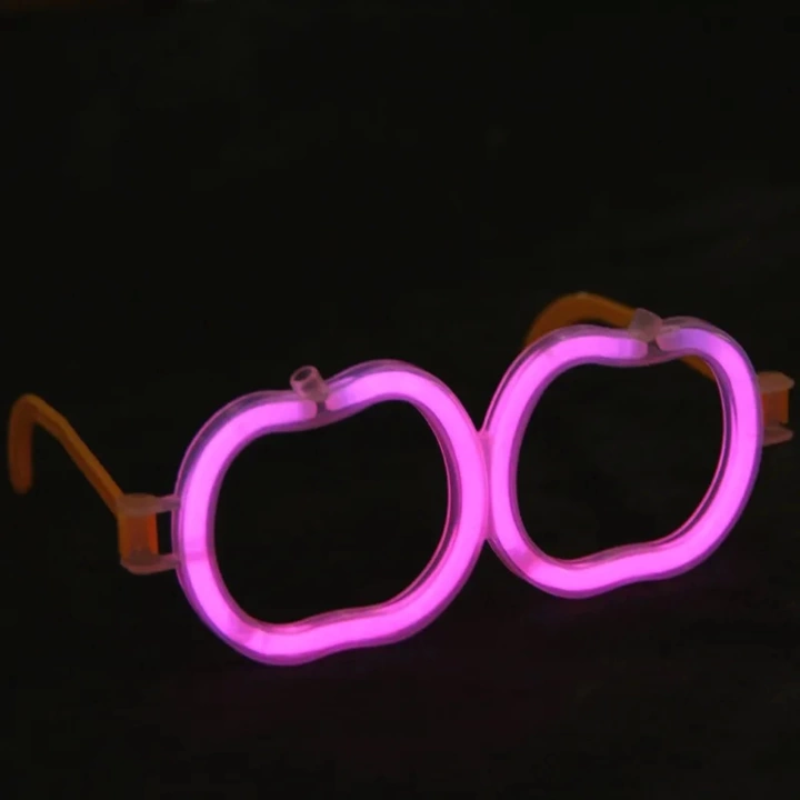 Glow  Elma Gözlük - Glow Partisi Gözlüğü - Glow Stick Gözlük 12 Adet