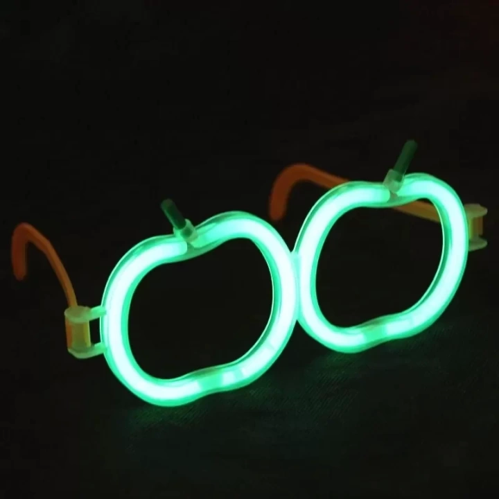 Glow  Elma Gözlük - Glow Partisi Gözlüğü - Glow Stick Gözlük 12 Adet