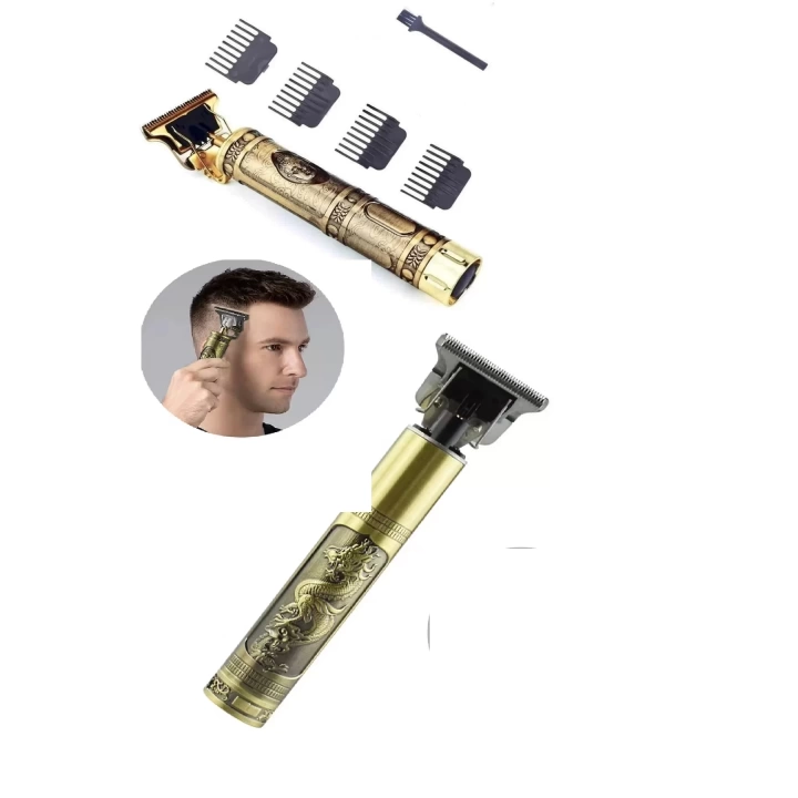 Gold Uçlu Vintage  Şarjlı Traş Makinesi Saç Sakal Ense Çizim Vucüt Kılı Tıraş Makinası