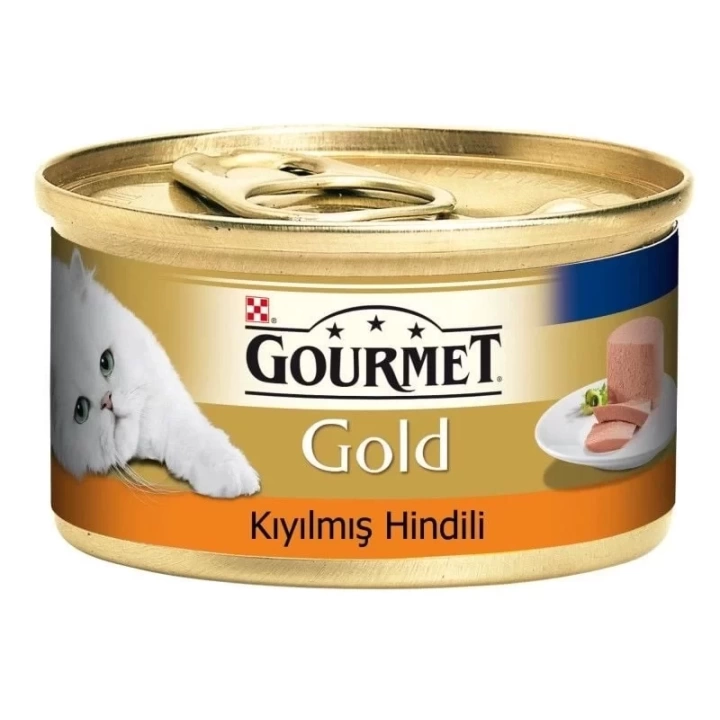 Gourmet Gold Kıyılmış Hindili Yetişkin Konserve Kedi Maması 85 Gr