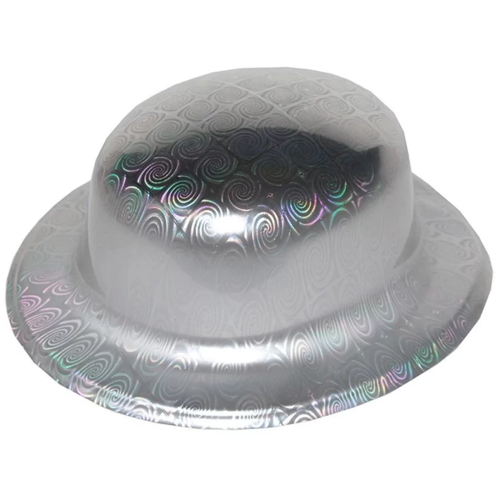 Gümüş Renk Hologramlı Plastik Yulak Melon 27x24 Cm