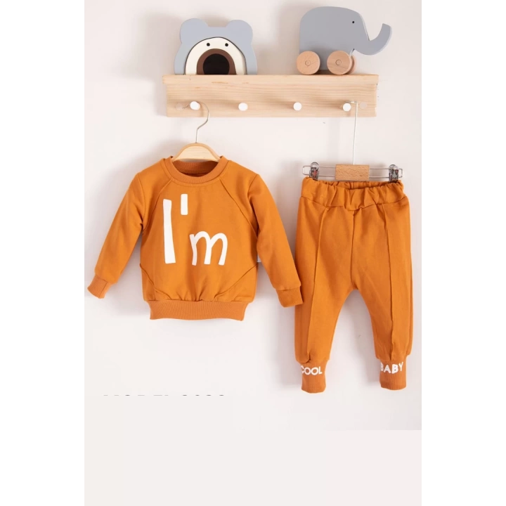 Im Cool Desenli Pamuklu 2li Erkek Bebek Takımı