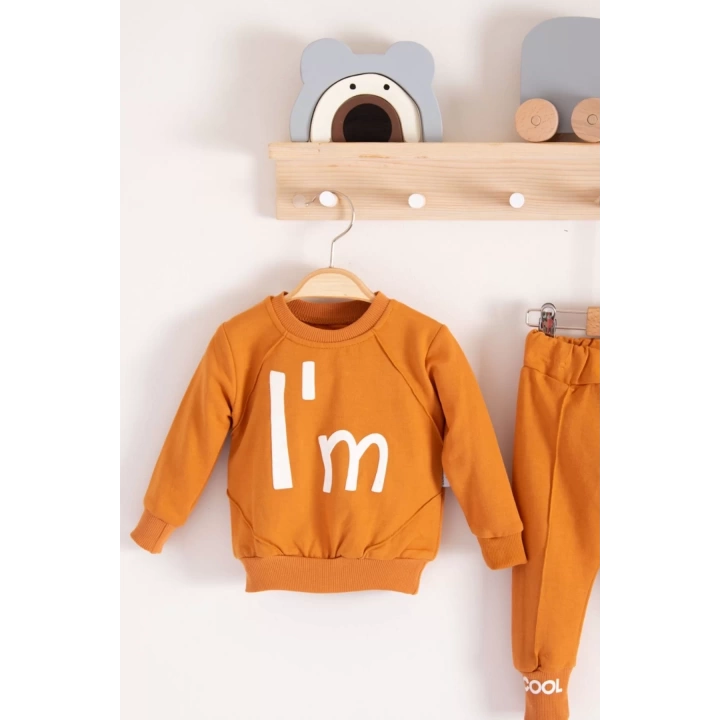 Im Cool Desenli Pamuklu 2li Erkek Bebek Takımı