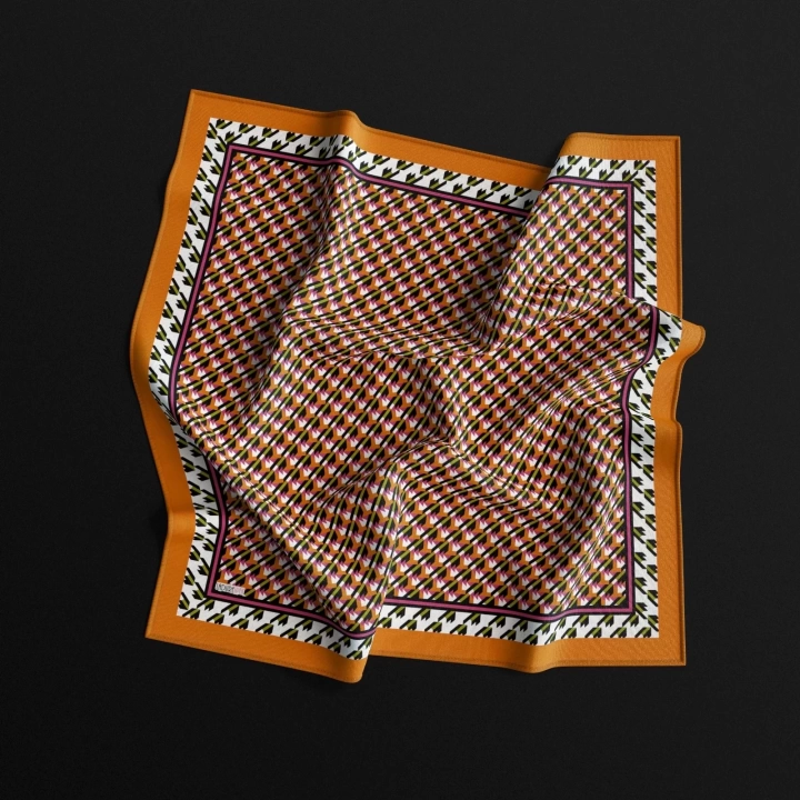 İpek Butik Geometrik Desenli Eşarp