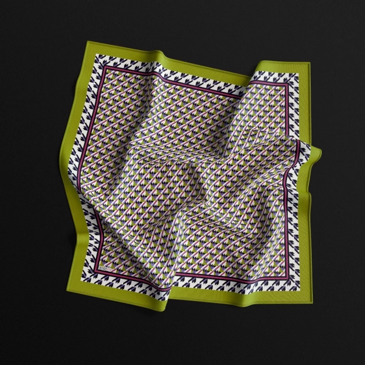 İpek Butik Geometrik Desenli Eşarp