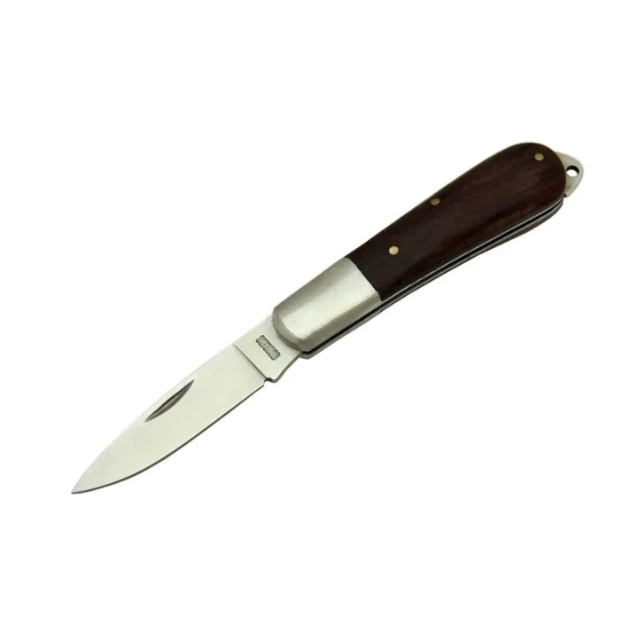 K-03 Orta Fındık Çakı 14 Cm - Ahşap Saplı, Manuel, Bilezikli