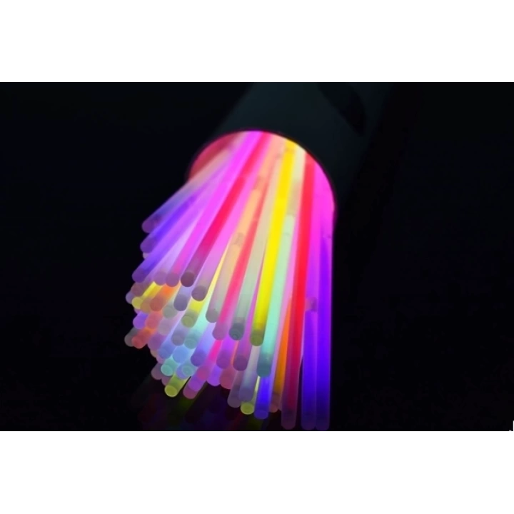 Karanlıkta Yanan Parlayan Fosforlu Glow Stick Çubuk Bileklik 50 Adet