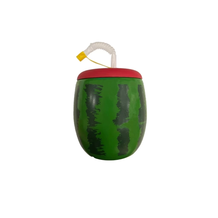 Karpuz Tasarımlı Pipetli Suluk 900 Ml