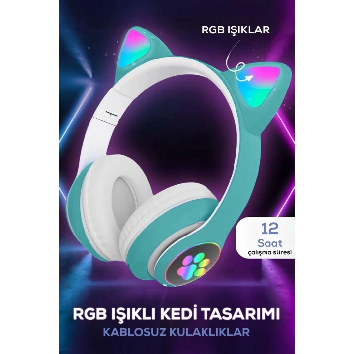 Kedi Figurlu Kulaklık