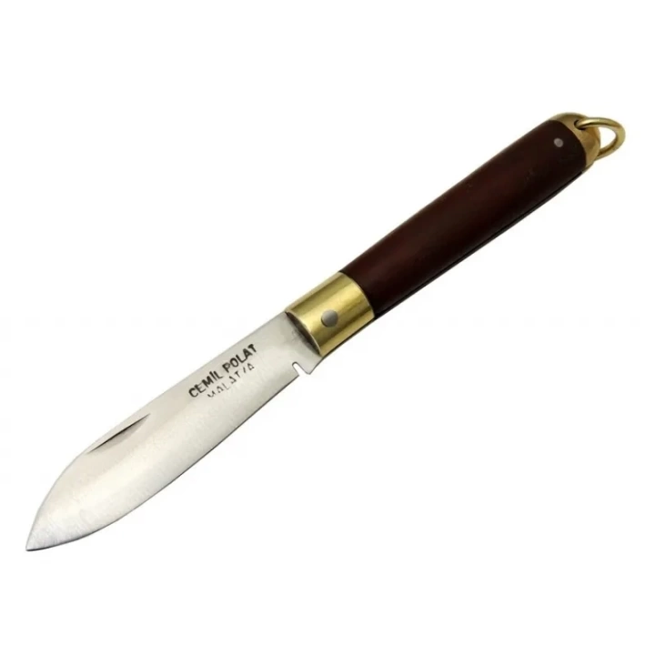 Malatya Cf 16 Kahverengi Cep Çakısı 16cm - Manuel, Kemerlikli
