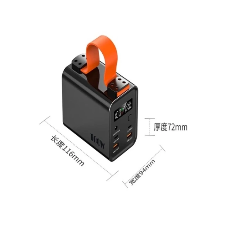 Mini Taşınabilir El Fener Pd100w Destekli 30.000 Mah Powerbank Hızlı Şarj Destekli