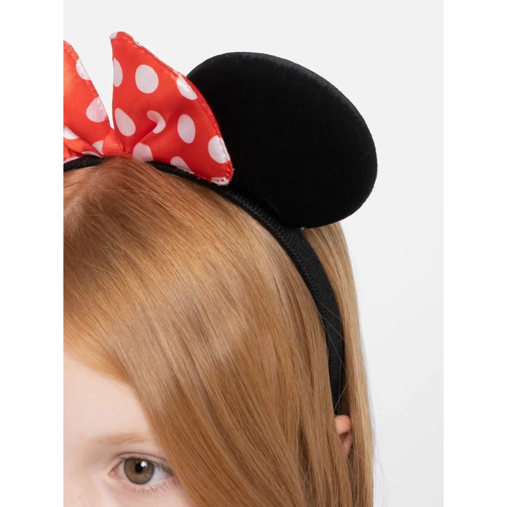 Kırmızı Fiyonklu Minnie Mouse Taç Fare Tacı Kafa Bandı