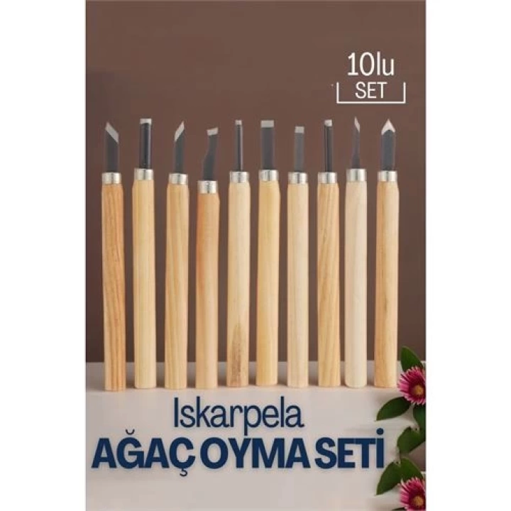 DKTT Ahşap Saplı İskarpela seti Ağaç ve Ahşap İşleme İçin Profesyonel Hobi Takımı Ahşap YontmaA Araçları