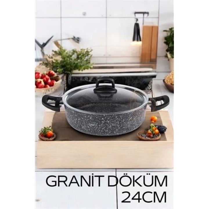 DKTT Eco Granit Döküm Basık Tencere 24 cm Dies Design
