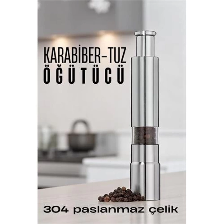 DKTT Karabiber Tuz Öğütücü Profesyonel 304 Paslanmaz Çelik Manuel Baharat Değirmeni