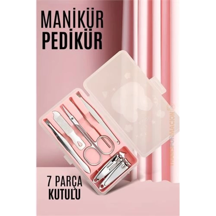 DKTT Manikür Pedikür Kiti 7 Parça Kutulu Profesyonel Kit