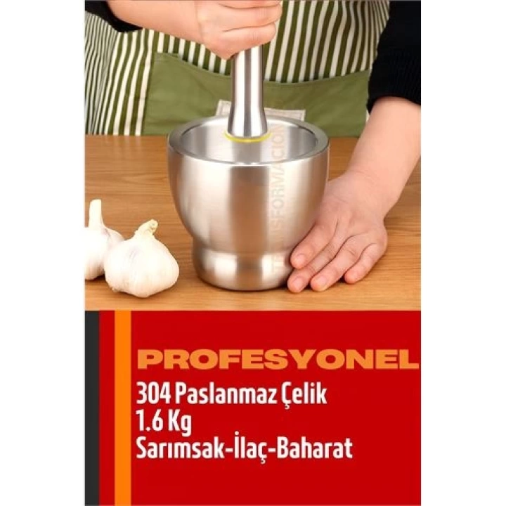 DKTT  Sarımsak Ezici Sarımsak Havanı 304 Paslanmaz Çelik Baharat İlaç Ezici