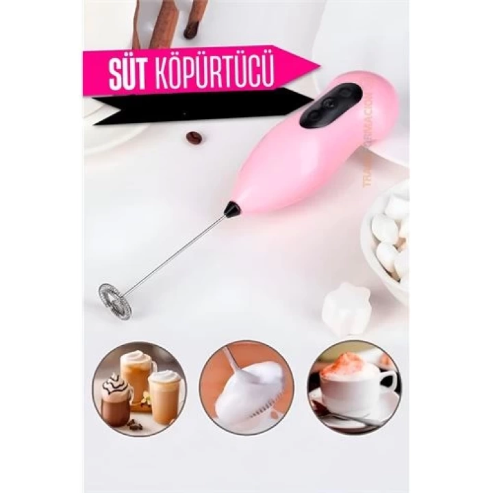 DKTT Süt Köpürtücü Kahve Karıştırıcı Mini Pilli Mixer Çırpıcı