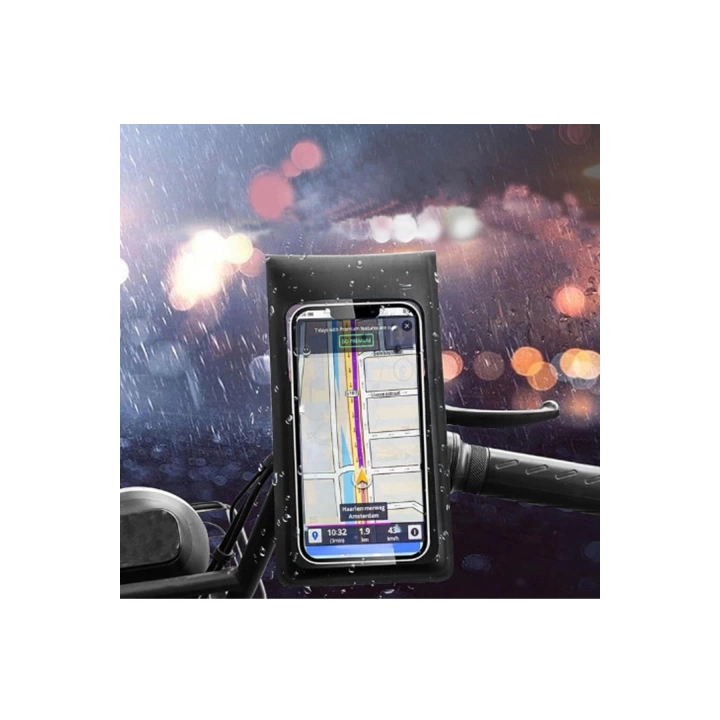 Motosiklet 360° Döndürülebilir Su Geçirmez Telefon Kılıfı Telefon Tutucu 4’’-7.2 İnç