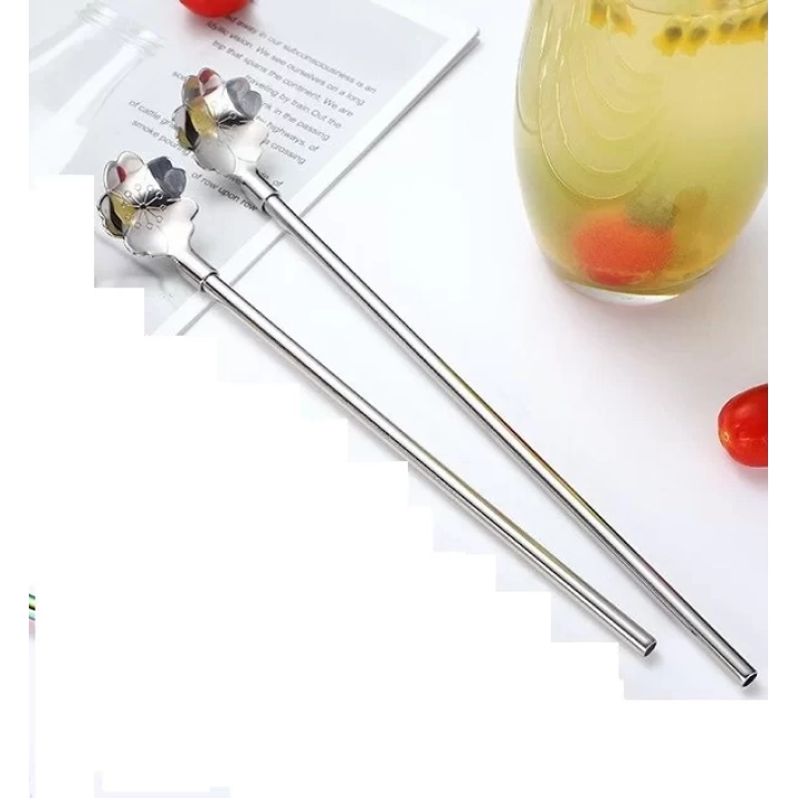 Paslanmaz Metal 2 Li Kaşıklı Pipet Fırça Seti