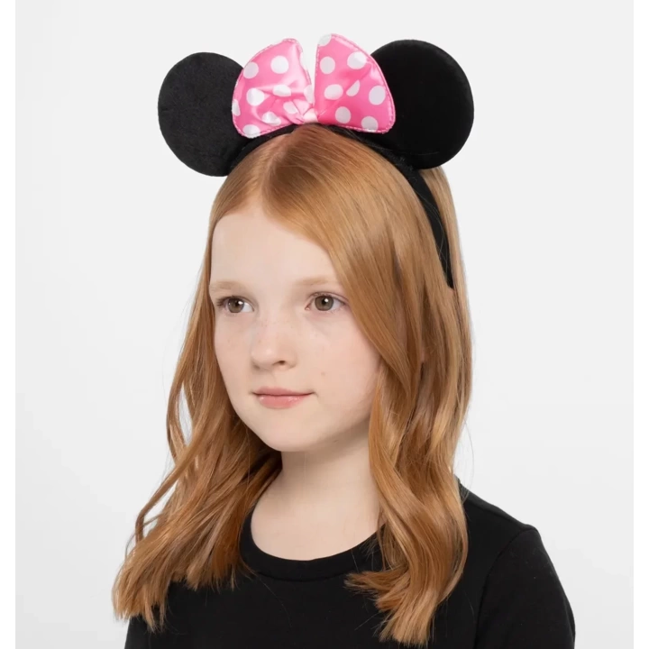 Pembe Fiyonklu Minnie Mouse Tacı Mini Kulak
