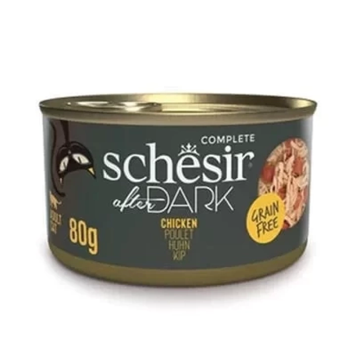 Schesir After Dark Et Suyu içinde Tavuklu Kedi Konservesi 80 Gr