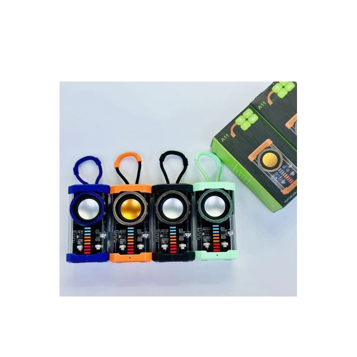 Şeffaf Mecha Müzik Tws Stereo Rgb Ritim İşıklı Hoparlör Kablosuz Bluetooth 5.0 Taşınabilir Hoparlör A11
