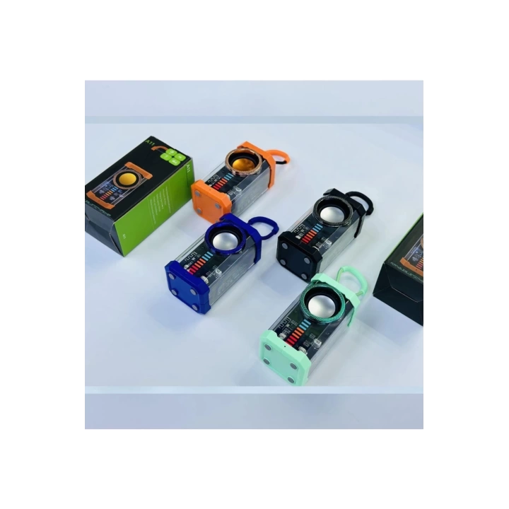 Şeffaf Mecha Müzik Tws Stereo Rgb Ritim İşıklı Hoparlör Kablosuz Bluetooth 5.0 Taşınabilir Hoparlör A11