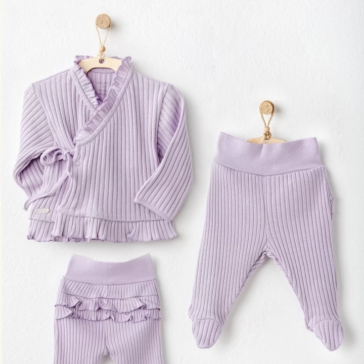Sweet Penguin 2li Bebe Takım Lila