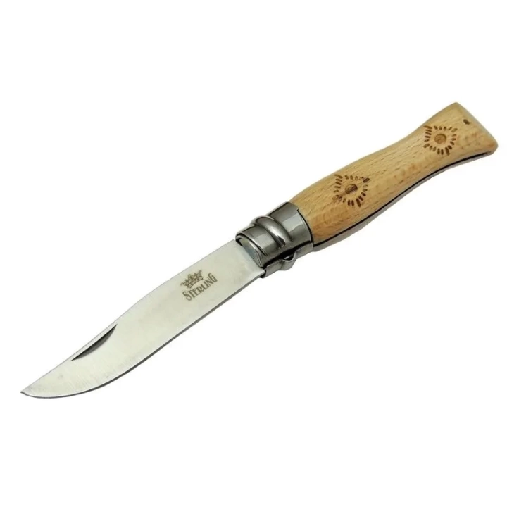 T0221 Bahçe Çakı 16 Cm - Ahşap Sap, Bilezikli, Kılıflı