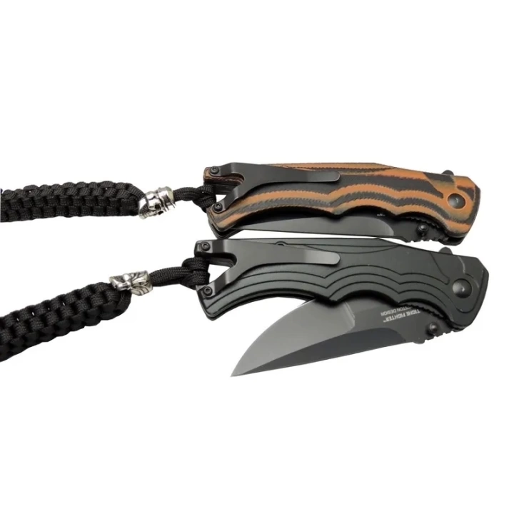 Tighe Fifhter Brt 863zbr Kahverengi Kamp Çakı 21cm - Yarı Otomatik, İpli, Kemerlikli