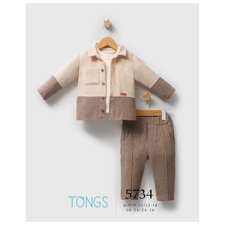 Tongs Baby Customary 3lü Takım 5734 Kahverengi