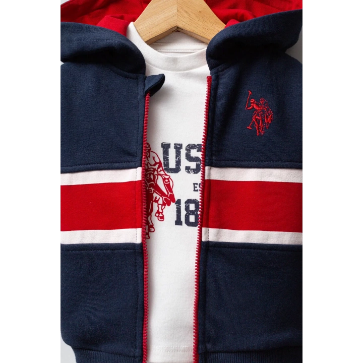 U.s. Polo Assn 3lü Takım Usb2553 Lacivert-kırmızı