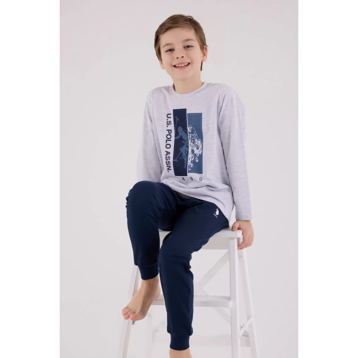 U.s. Polo Assn  Uzun Kol Pijama Takım Us2206-4 Karmelanj