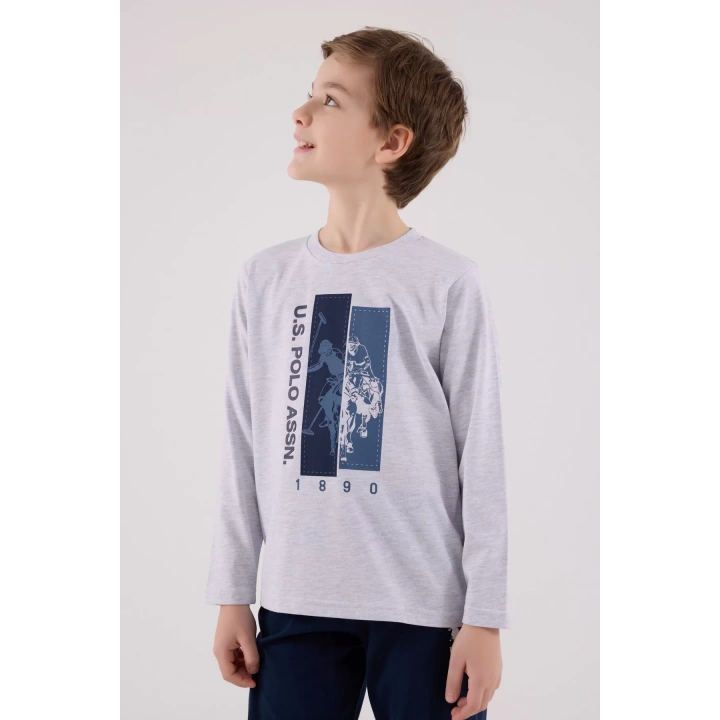 U.s. Polo Assn  Uzun Kol Pijama Takım Us2206-4 Karmelanj