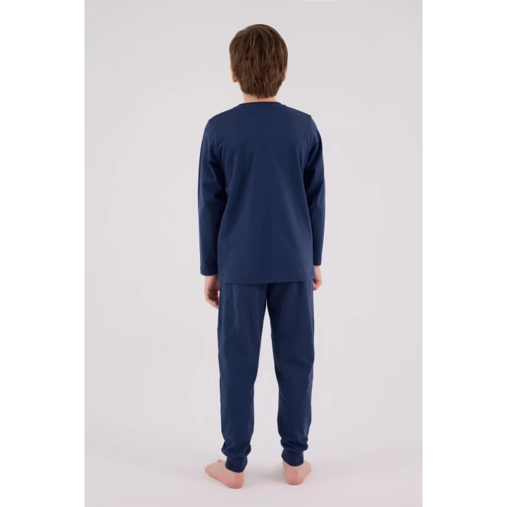 U.s. Polo Assn Uzun Kol Pijama Takım Us2233-4 Koyu İndigo