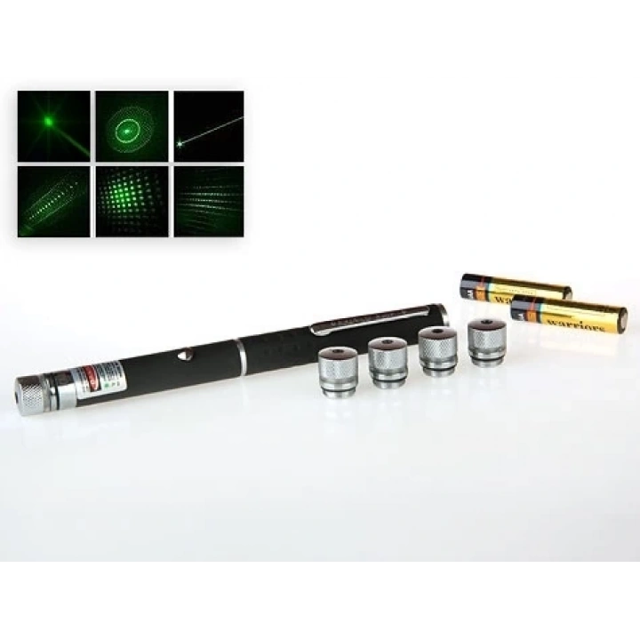 Yeşil Lazer Pointer 100 Mw 15 Km Etkili (5 Başlıklı)