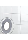 0.5 Cm Kalınlık Gümüş Fayans Arası Şerit Bandı 50 Metre Banyo Derz Dekor Bandı