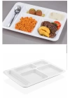 1 Adet  5 Bölmeli Kırılmaz Tabldot Tabak Self Servis Yemekhane Okul Lokanta Tabildot (40 Cm X28 Cm)