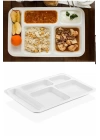 1 Adet  5 Bölmeli Kırılmaz Tabldot Tabak Self Servis Yemekhane Okul Lokanta Tabildot (40 Cm X28 Cm)