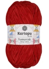 1 Adet Yumurcak Kadife El Örgü İpi Kırmızı K126